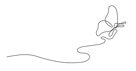 a hand-drawn butterfly. an isolated element, on a white background in a linear style. modern minimalist design. for print,  prints, social networks, banner, poster. art vector illustration.