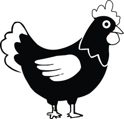 chicken and egg vector