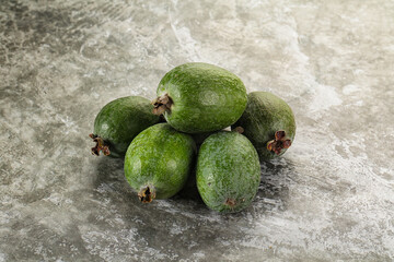 Fresh sweet juicy ripe feijoa