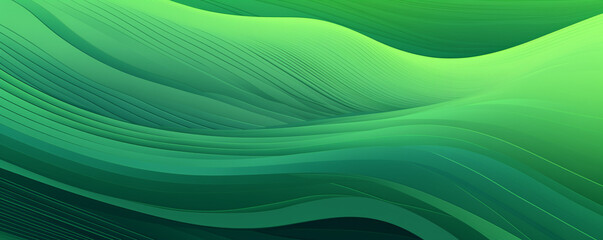 Abstract Green Waves Background, Vibrant and Fluid Design