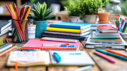 A Messy Desk Speaks Of Creative Chaos, Where Ideas And Productivity Thrive Amidst Organized Clutter, High Quality, HD