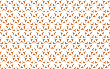 Golden vector floral seamless pattern. Abstract luxury geometric ornamental texture with small flower silhouettes. Gold and white simple ornament in oriental style.