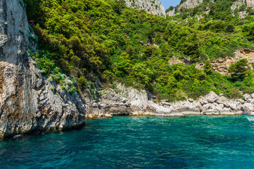 Fototapeta premium The wonderful island of Capri, amalfi coast, bay of naples, italy