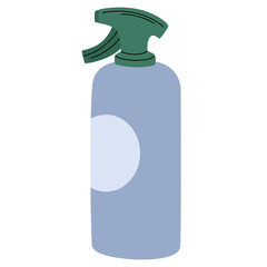 Chemical detergent in plastic bottle. Home cleaning product, household liquid for clean up, washing, cleansing. Flat vector illustration isolated on white background