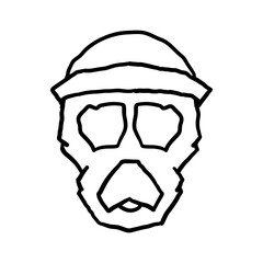 mythical animal face typography vector