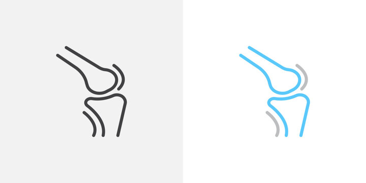 Joint flat thin line icon collection.
