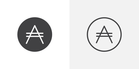 Austral flat thin line sign collection.