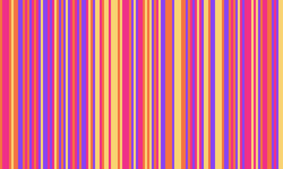 Pattern of vertical stripes, colorful thin and thick lines. Irregular stripe background, vector seamless texture. Abstract striped geometric design in bright colors.