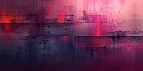 rustic techno wall in purple colors