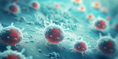 Understanding Cancer Abnormal Cell Growth and Disease Formation. Concept Cancer Biology, Cellular Abnormalities, Tumor Formation, Disease Progression, Cancer Research