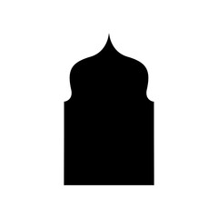 Arabian window icon vector. Window illustration sign. Arabic style symbol or logo.