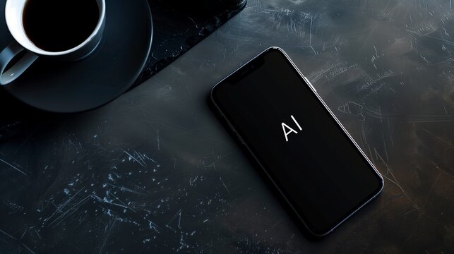 A modern smartphone showcasing advanced artificial intelligence integration, highlighting the seamless AI usage in everyday mobile functions and applications.