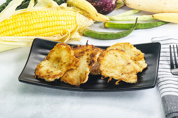 Tasty golden potato hash brown