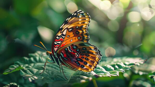 a beauty butterfly pearch on a flower preparing to suck the nectar upon the petal
