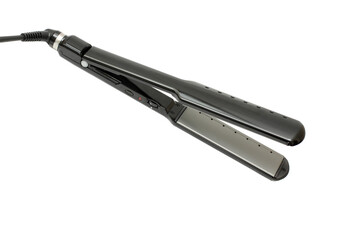 Hairdresser tool. Hair straightener isolated on white background