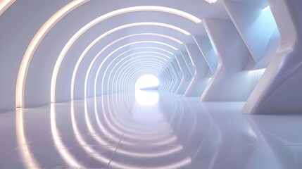 Obraz premium Minimalist and Modern Architectural Interior with Clean Lines and Symmetry