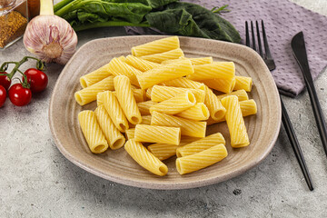 Italian cuisine - cooked pasta tortiglioni