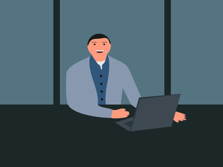 flat design businessman vector illustration