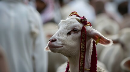 Eid al-Adha Offering: Lamb Symbolizes Sacrifice (Islam, Celebration)