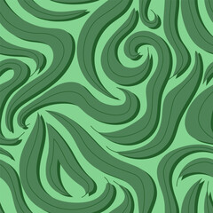 Abstract green leaves seamless pattern, natural floral wallpaper, tropical background