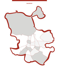 Mapa de Madrid - capital de España - Distritos céntricos © Jessica Paradis