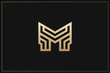 M Letter Trademark Brand Logo
