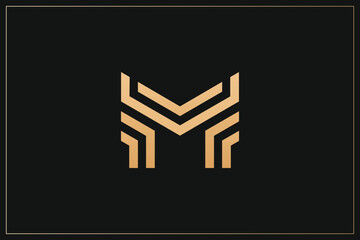 M Letter Trademark Brand Logo