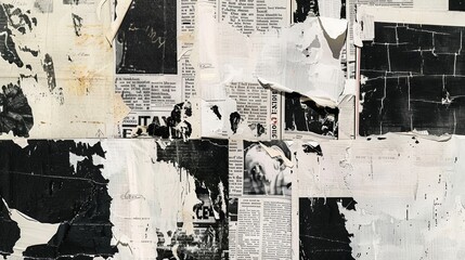 Grunge Vintage Newspaper Texture Background