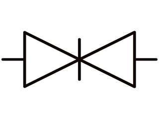 valve icon illustration. Black and with valve icons. Needle valve hand drawn icon.