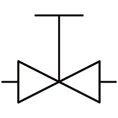 Obraz premium Valve symbol icon, water valve icon, manual valve, plumbing 2