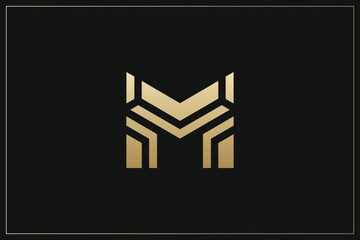 M Letter Trademark Brand Logo