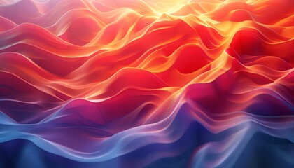 Obraz premium Stereoscopic abstract background with vector lines and pulsating colors