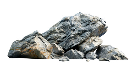 Rock, stone on white background