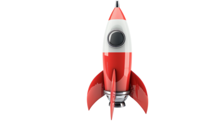 A missile rocket on white background