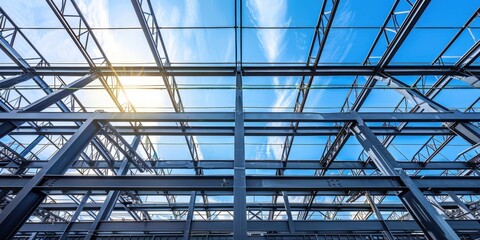 Steel Structure Under a Blue Sky
