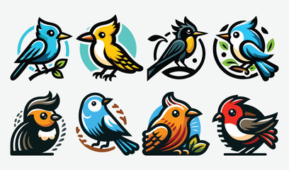 Birds Silhouette Vector Collection Hand drawn