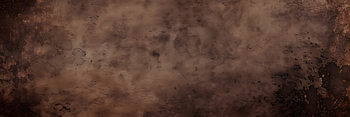 Obraz premium Old brown background with distressed vintage grunge texture and watercolor paint blotch design in dark earthy chocolate or coffee brown colors