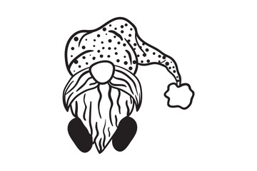 Gnomies SVG, Merry Christmas SVG, Christmas SVG, Christmas Clip Art, Christmas Doodle, Hand Drawn, Cartoon, Christmas Gnomes Svg, Cut File for silhouette cameo cricut iron on transfer

