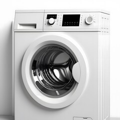 Modern Laundry washing machine, cloth washing machine on a white background