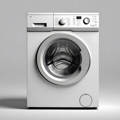 Modern Laundry washing machine, cloth washing machine on a white background
