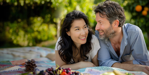 Happy Couple Enjoying a Picnic