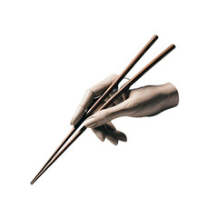 Chopsticks on transparent background.