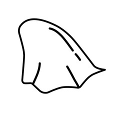 outline of superhero cape