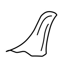 outline of superhero cape