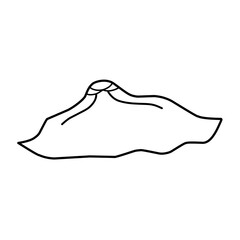 outline of superhero cape