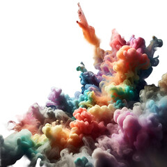 Color of fractal on transparent background