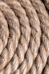 a close-up of a piece of rope for industrial use