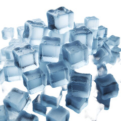 Cube of ice on transparent background
