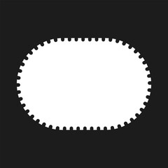 Perforated Edge Rounded Rectangle Border Frame