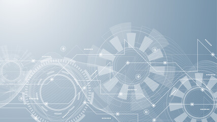 Technology abstract background. Modern electronic motherboard texture. Engineering and communication concept for header, web banner, website, presentation.